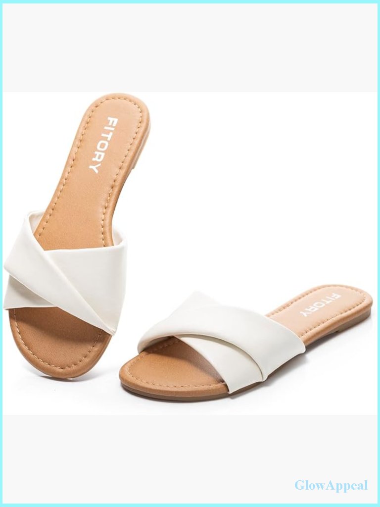 Women's Slide Sandals Fashion Flats With Cushioned Insole Summer Slippers
